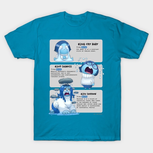 Sadness Evolutions T-Shirt by disneyevolutions